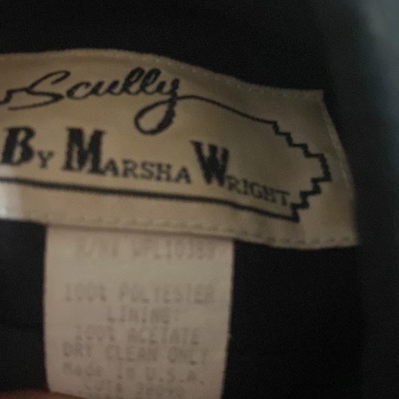 Scully By Marsha Wright Black Vintage Blazer with Leopard Print Stars; size L - Picture 8 of 10
